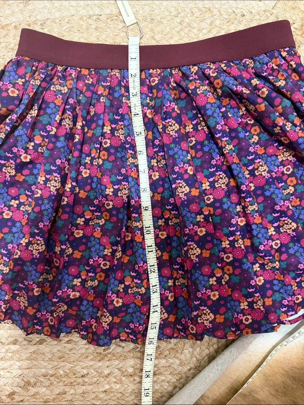 SSYS Women's Floral Gathered Skirt w/ built in shorts in Plum